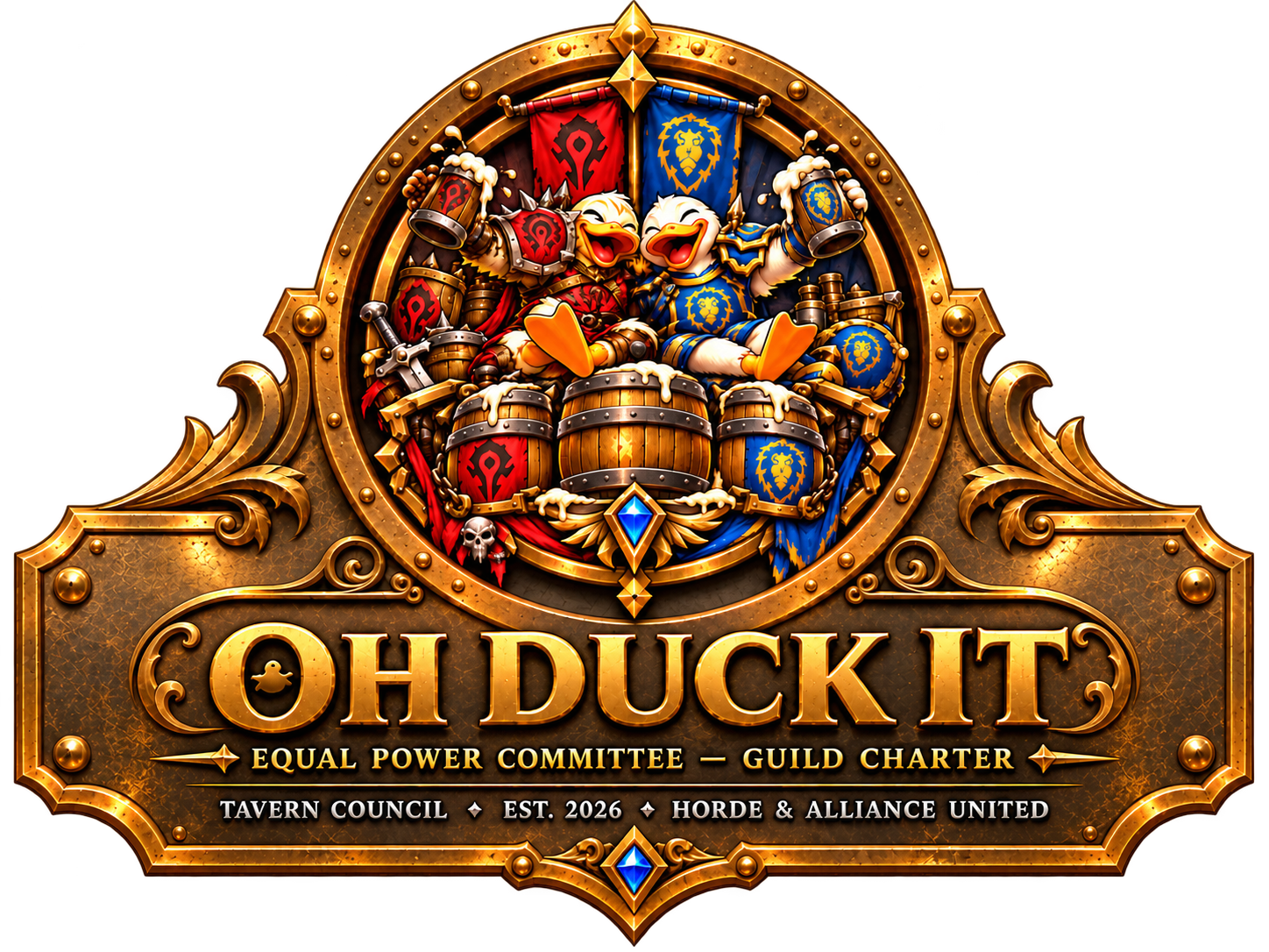 Oh Duck It front-page guild plaque